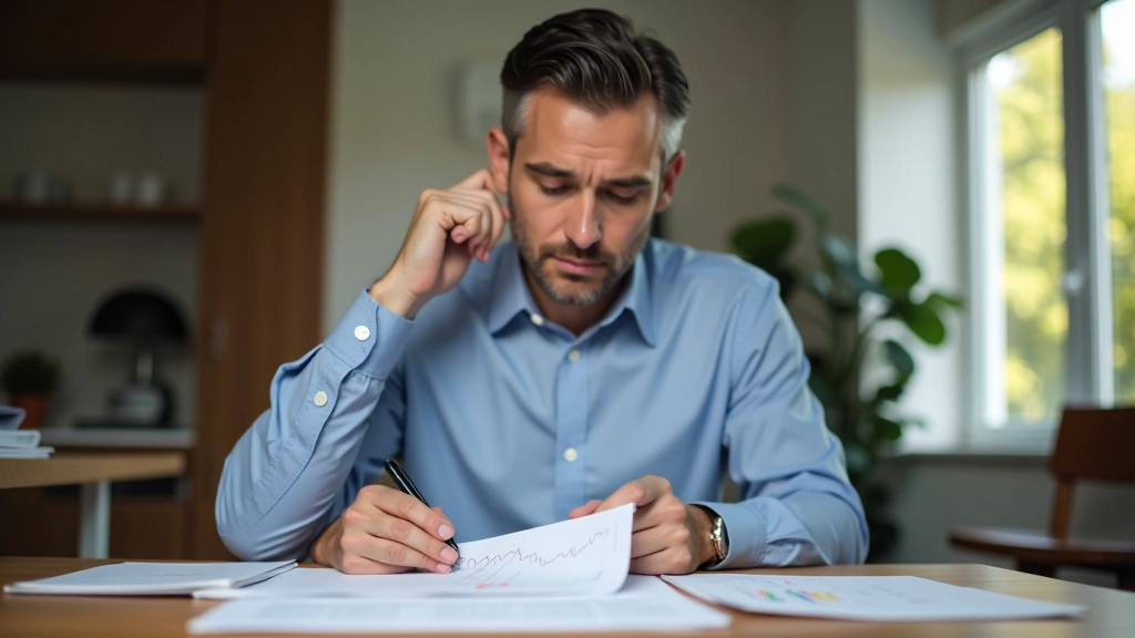 Ejecutivo analizando diferentes propuestas de tarifas eléctricas impresas sobre escritorio moderno