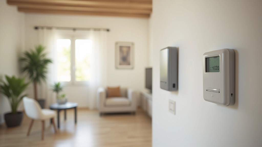 Hogar moderno con dispositivos de control de energía y sistemas inteligentes de ahorro