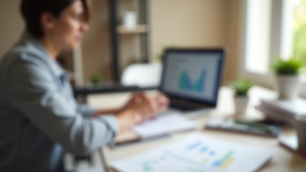 Persona revisando factura de servicios en casa